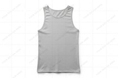 Plain gray tank top T-shirt Mockup Design Product Image 1