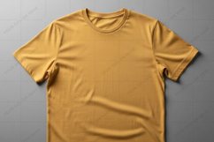 Mustard yellow T-shirt Mockup Design Product Image 1