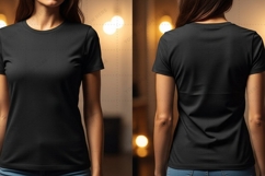 Black T-shirt Mockup Design Product Image 1