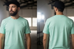 Mint green T-shirt Mockup Design Product Image 1
