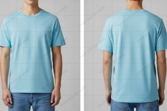 Light blue T-shirt Mockup Design Product Image 1