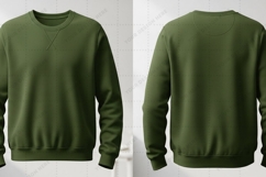 Green sweatshirt T-shirt Mockup Design Product Image 1