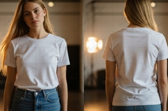 Women's white T-shirt Mockup Design Product Image 1