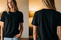Black T-shirt Mockup Design Product Image 1