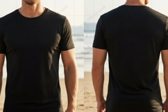 Men's black T-shirt Mockup Design Product Image 1