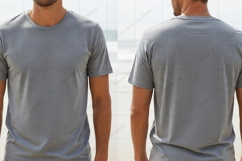 Men's grey T-shirt Mockup Design Product Image 1