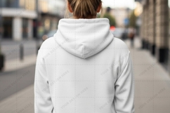 White hoodie T-shirt Mockup Design Product Image 1