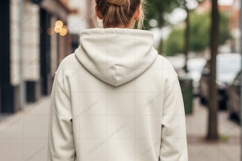 White hoodie T-shirt Mockup Design Product Image 1