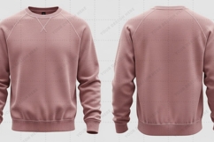 Pink crew neck sweatshirt T-shirt Mockup Design Product Image 1