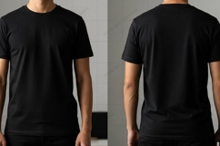 Men's black T-shirt Mockup Design Product Image 1