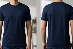 Men's navy blue T-shirt Mockup Design Product Image 1