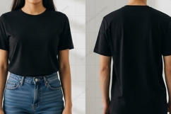 Classic black T-shirt Mockup Design Product Image 1