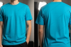 Men's solid blue T-shirt Mockup Design Product Image 1