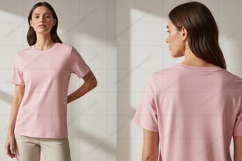 Elegant pink T-shirt Mockup Design Product Image 1