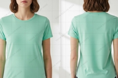 Mint green T-shirt Mockup Design Product Image 1