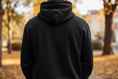 Black hoodie T-shirt Mockup Design Product Image 1