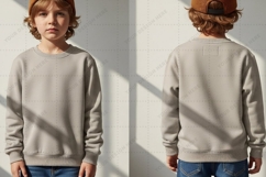 Unisex light gray sweatshirt T-shirt Mockup Design Product Image 1
