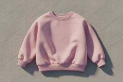Pink oversized sweatshirt T-shirt Mockup Design Product Image 1
