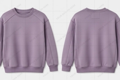 Lilac crew neck sweatshirt T-shirt Mockup Design Product Image 1