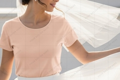 Elegant peach t-shirt mockup design Product Image 1