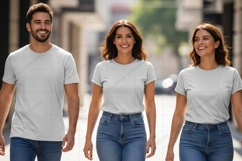 Casual white t-shirt mockup design Product Image 1