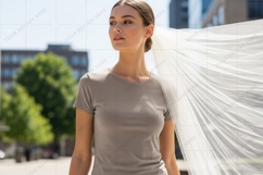 Stylish women's t-shirt mockup design Product Image 1