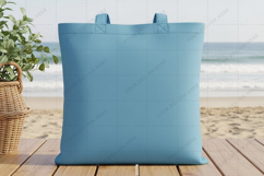 Blue tote bag mockup design Product Image 1