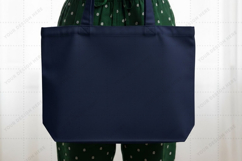 Navy blue tote bag mockup design Product Image 1