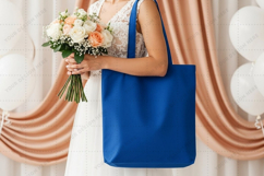 Blue tote bag mockup design Product Image 1