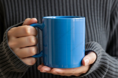 Blue ceramic mug mockup design Product Image 1