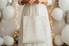 Elegant white tote bag mockup design Product Image 1