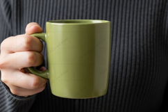 Green ceramic mug mockup design Product Image 1