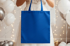 Blue tote bag mockup design Product Image 1