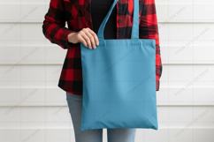 Light blue tote bag mockup design Product Image 1