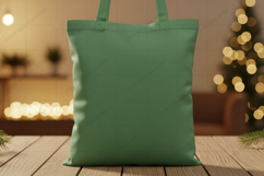 Green tote bag mockup design Product Image 1