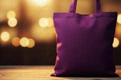 Elegant purple tote bag mockup design Product Image 1