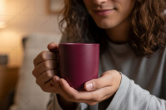 Stylish maroon mug mockup design Product Image 1