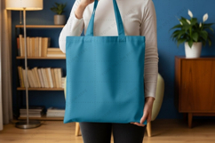 Blue tote bag mockup design Product Image 1