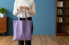 Purple tote bag mockup design Product Image 1