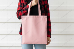 Pink tote bag mockup design Product Image 1