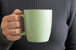 Green ceramic mug mockup design Product Image 1