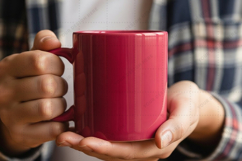 Stylish red ceramic mug mockup Product Image 1