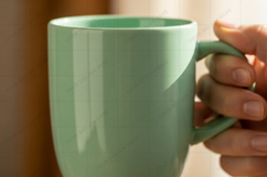 Mint green ceramic mug mockup design Product Image 1