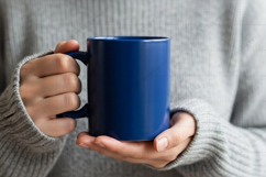 Blue ceramic mug mockup design Product Image 1