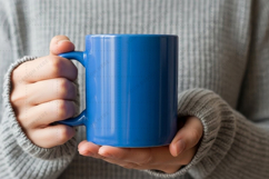 Blue ceramic mug mockup design Product Image 1