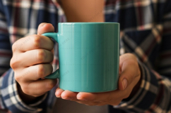 Teal ceramic mug mockup design Product Image 1
