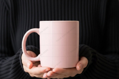 Elegant pink ceramic mug mockup design Product Image 1