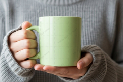 Eco-friendly green textured mug mockup Product Image 1