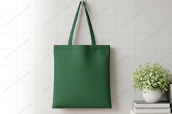 Green tote bag mockup design Product Image 1
