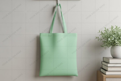 Mint green tote bag mockup design Product Image 1